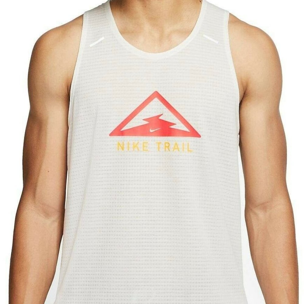 Nike Trail Rise 365 Breathe Running Tank Top White Laser Crimson Red DJ0598-133 - Picture 7 of 8